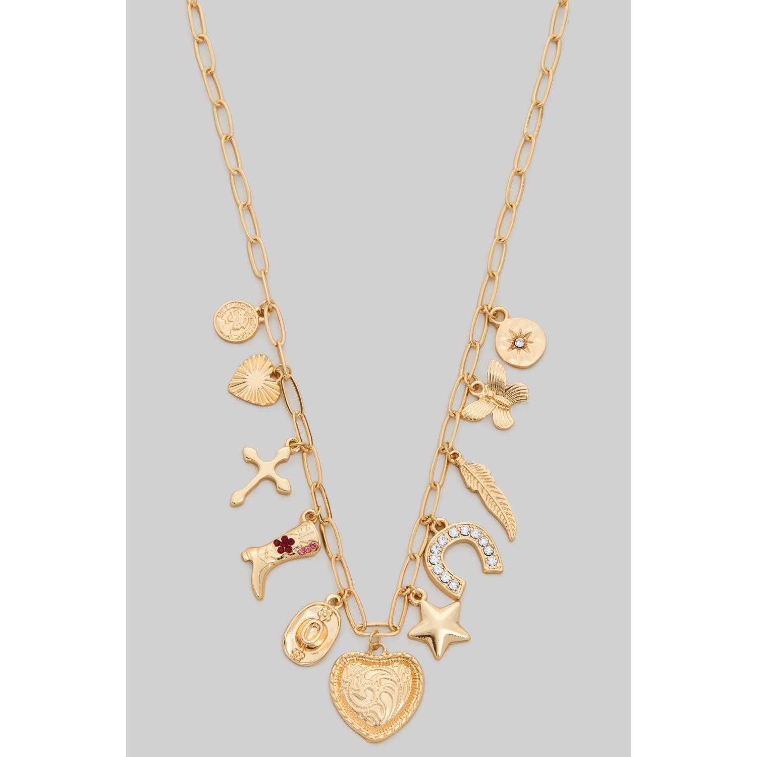 Eleven Charm Western Charm Necklace