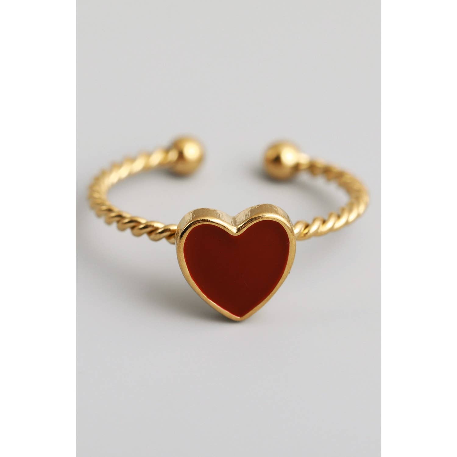 Enamel Heart Ring