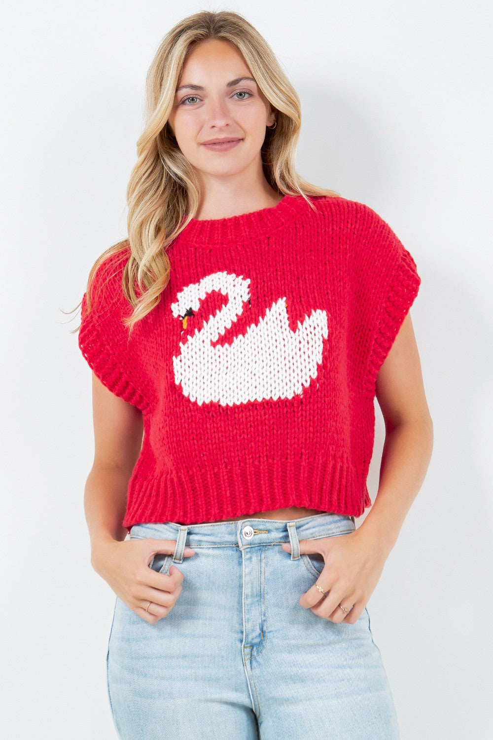 Swan Sweater Vest