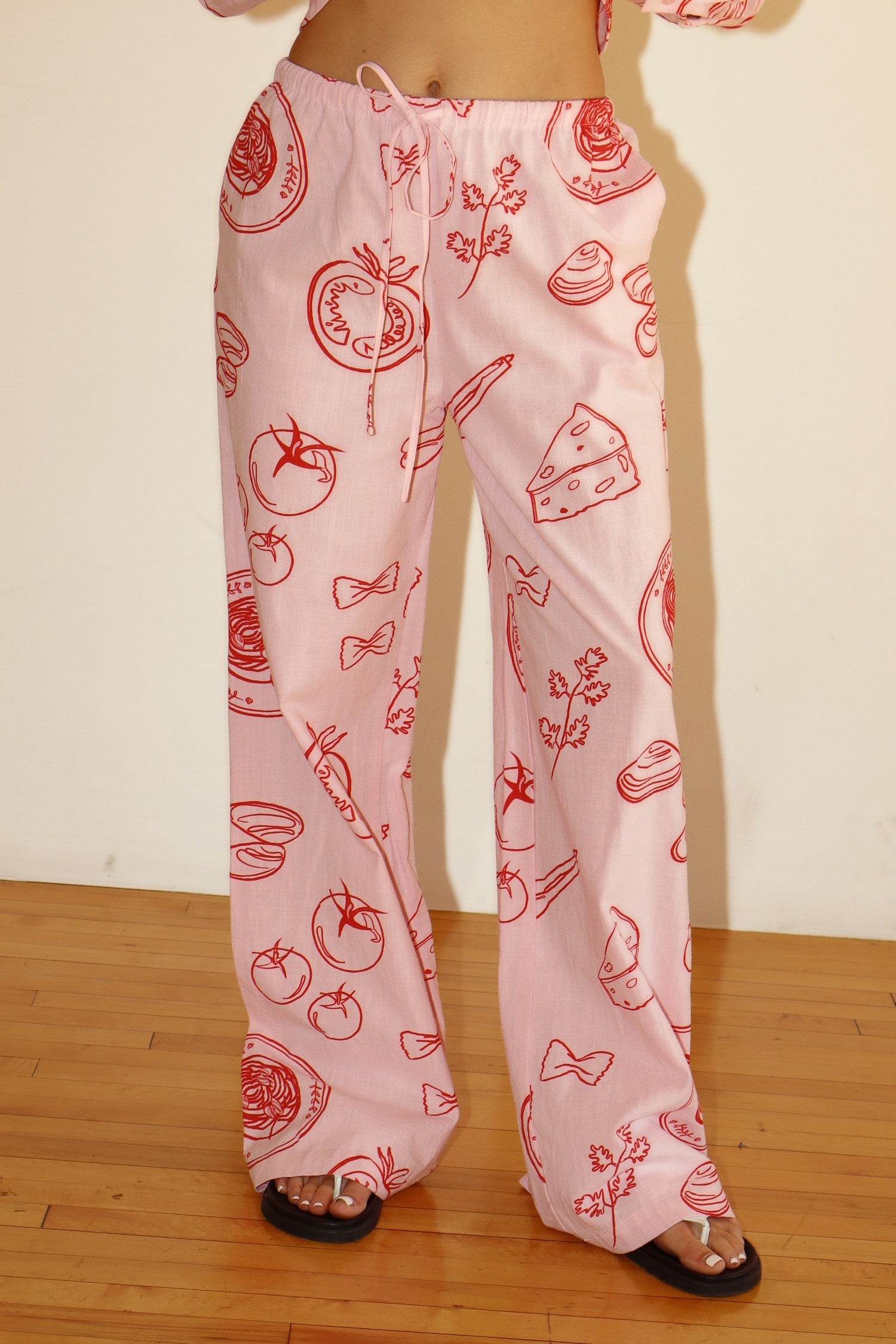 Pink Pasta Drawstring Pants