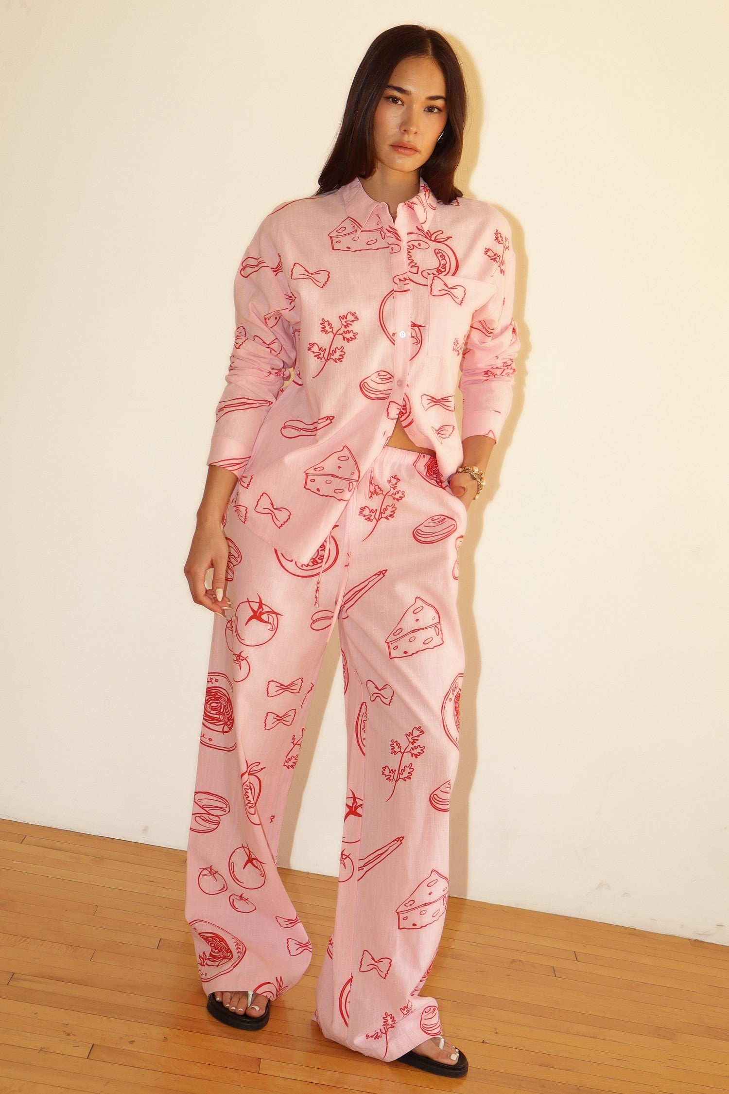 Pink Pasta Drawstring Pants