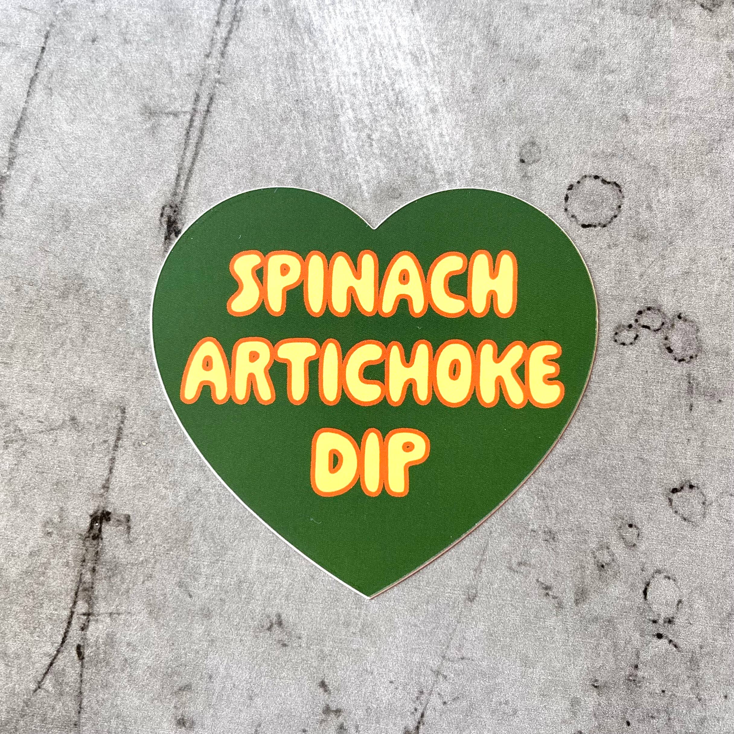 Spinach Artichoke Dip Heart Sticker