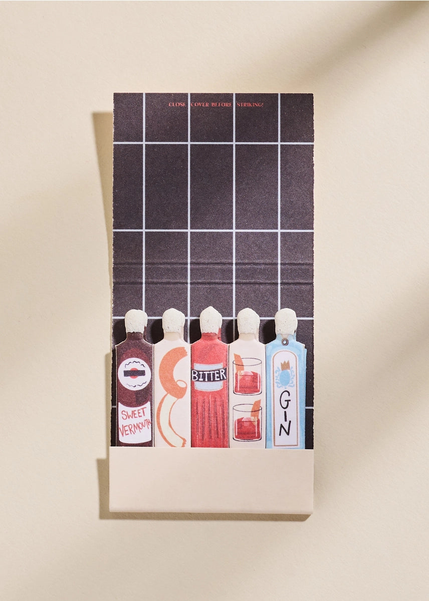 Negroni Printed 10 Stem Matchbook