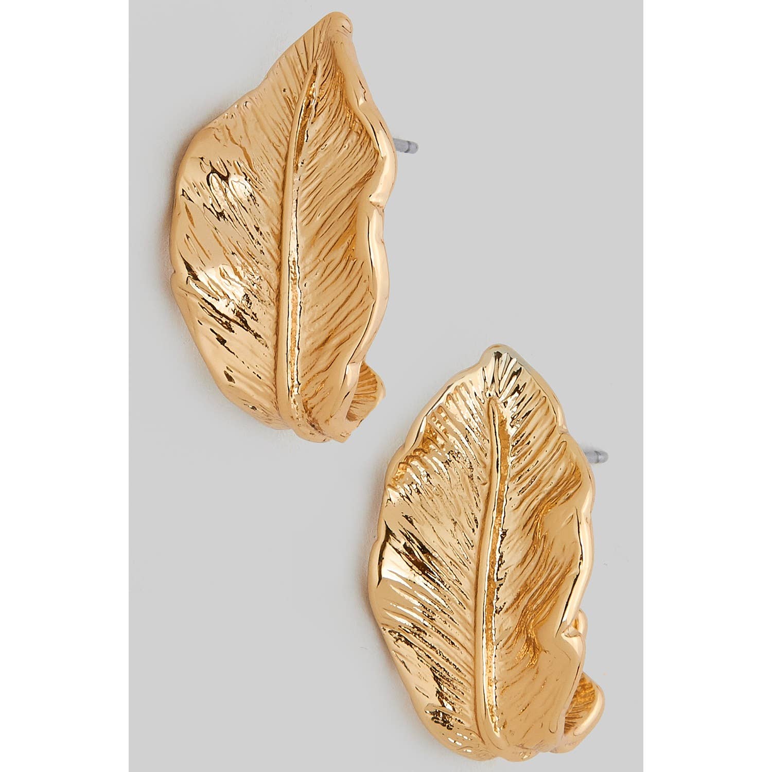 Brass Leaf Earrings