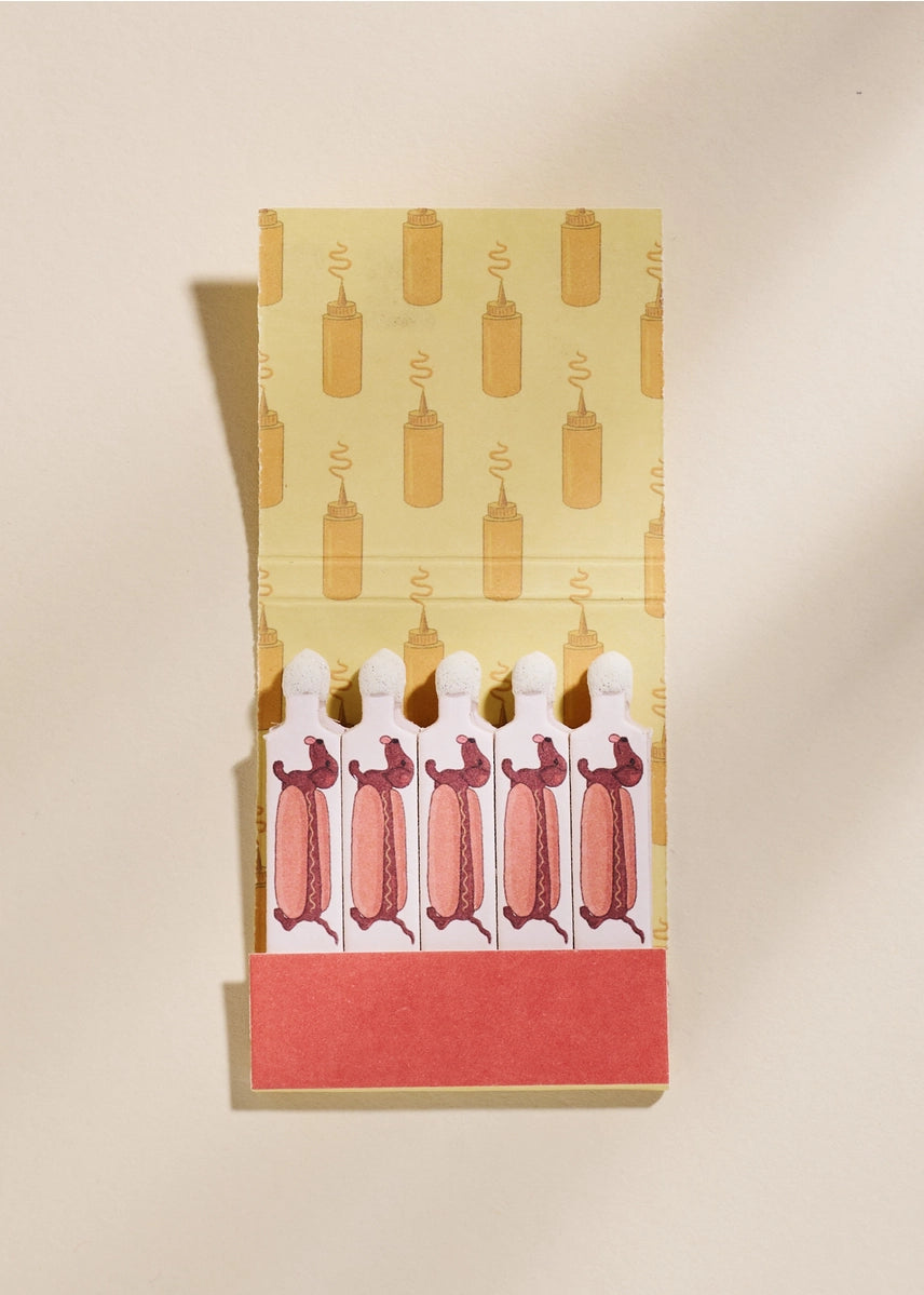 Hot Dog Printed 10 Stem Matchbook