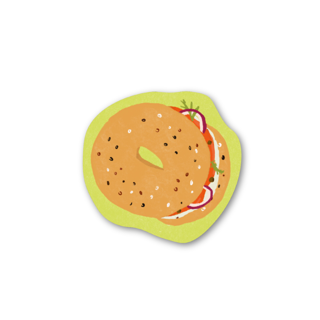 Lox Bagel Vinyl Sticker