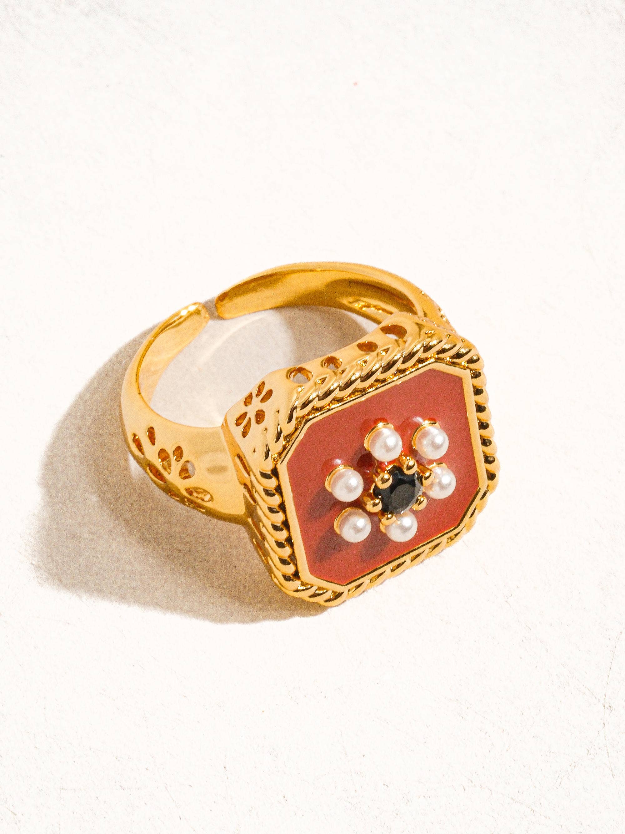 Red Enamel Ring