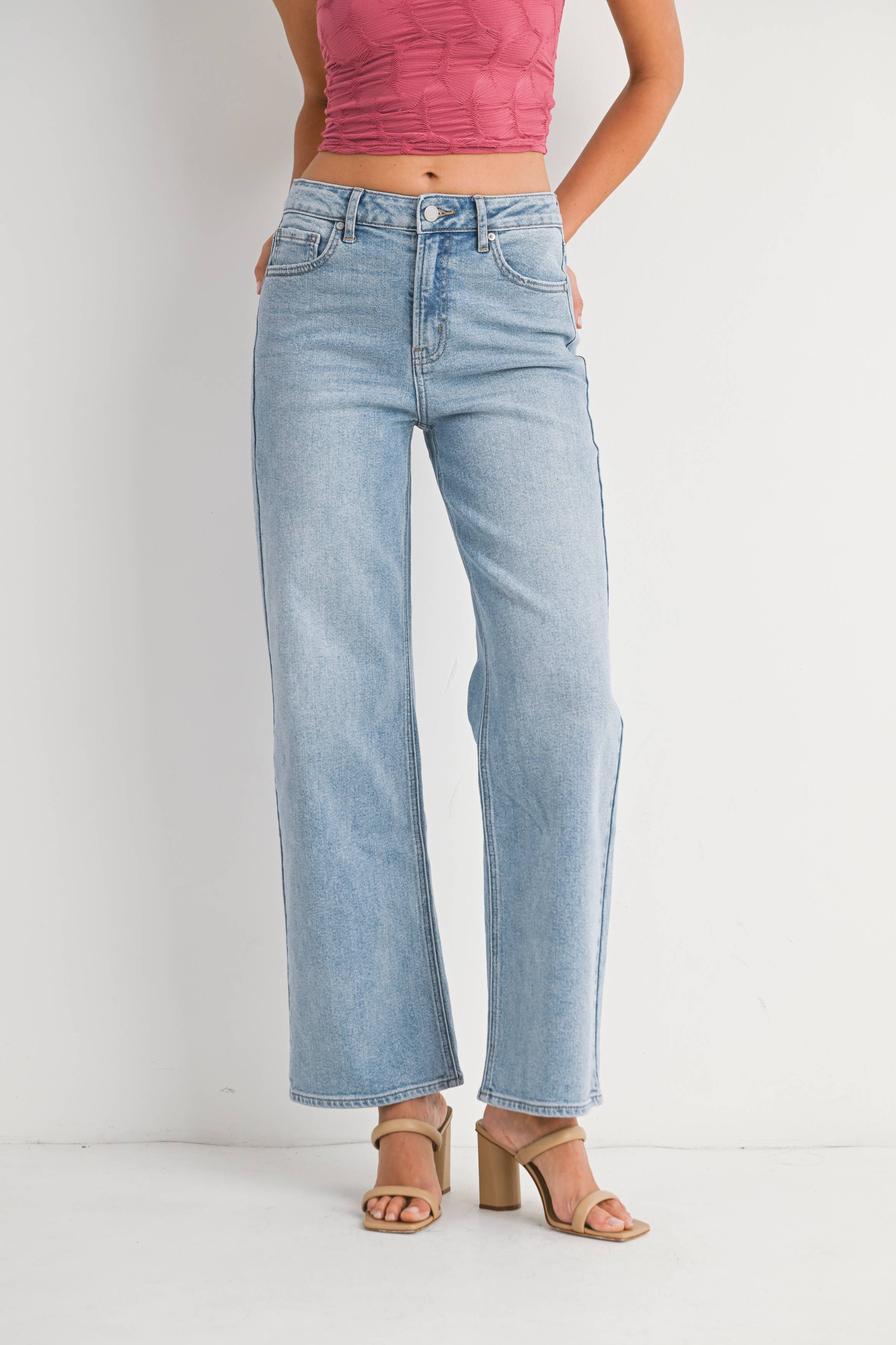 High Rise Straight Jeans