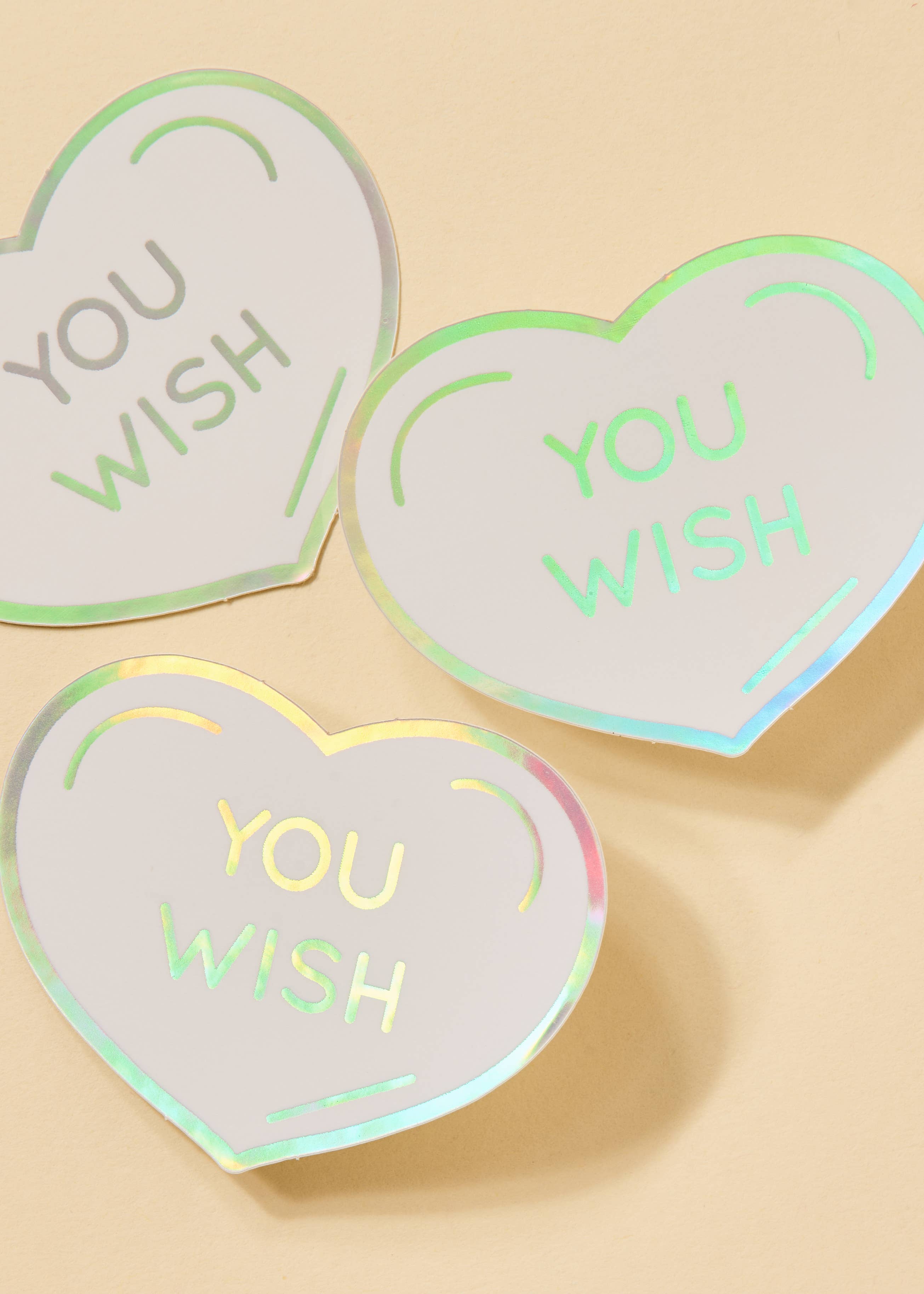 You Wish Holographic Heart Sticker