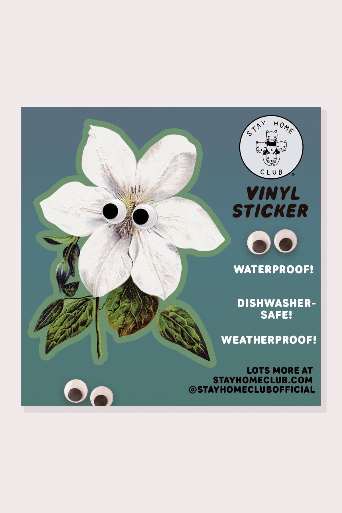 Googly Clematis Vinyl Sticker