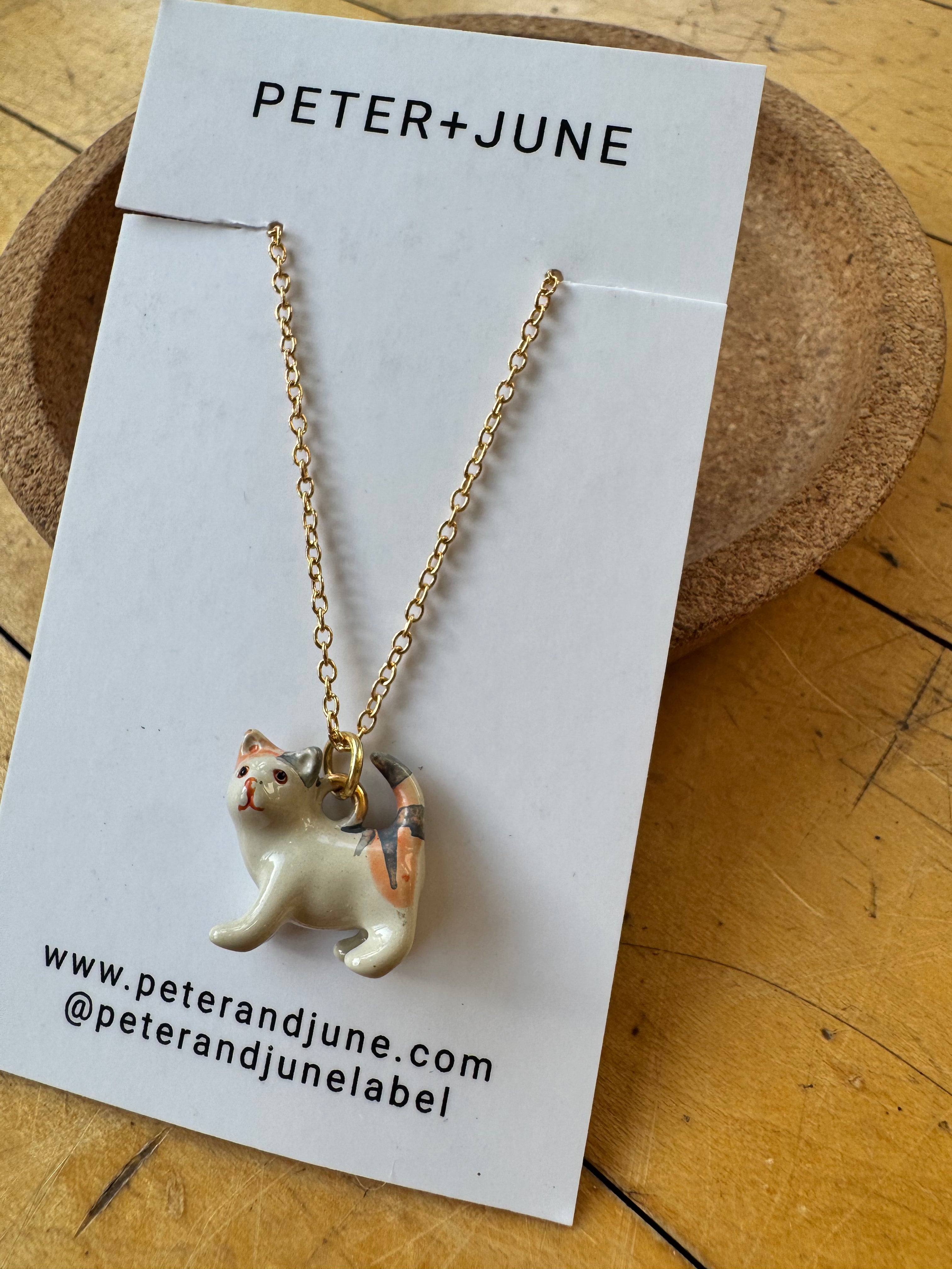 Tiny Standing Cat Necklace