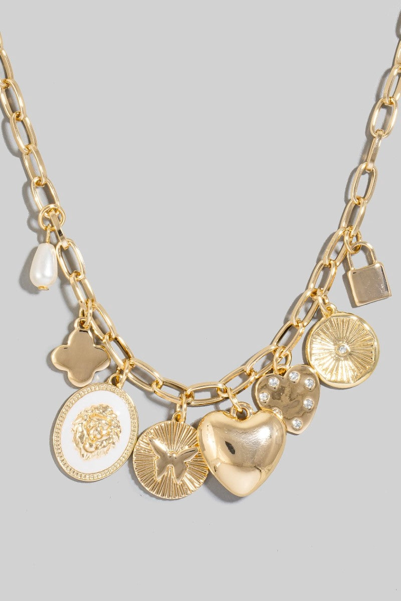 Hearts & Clovers Charm Necklace