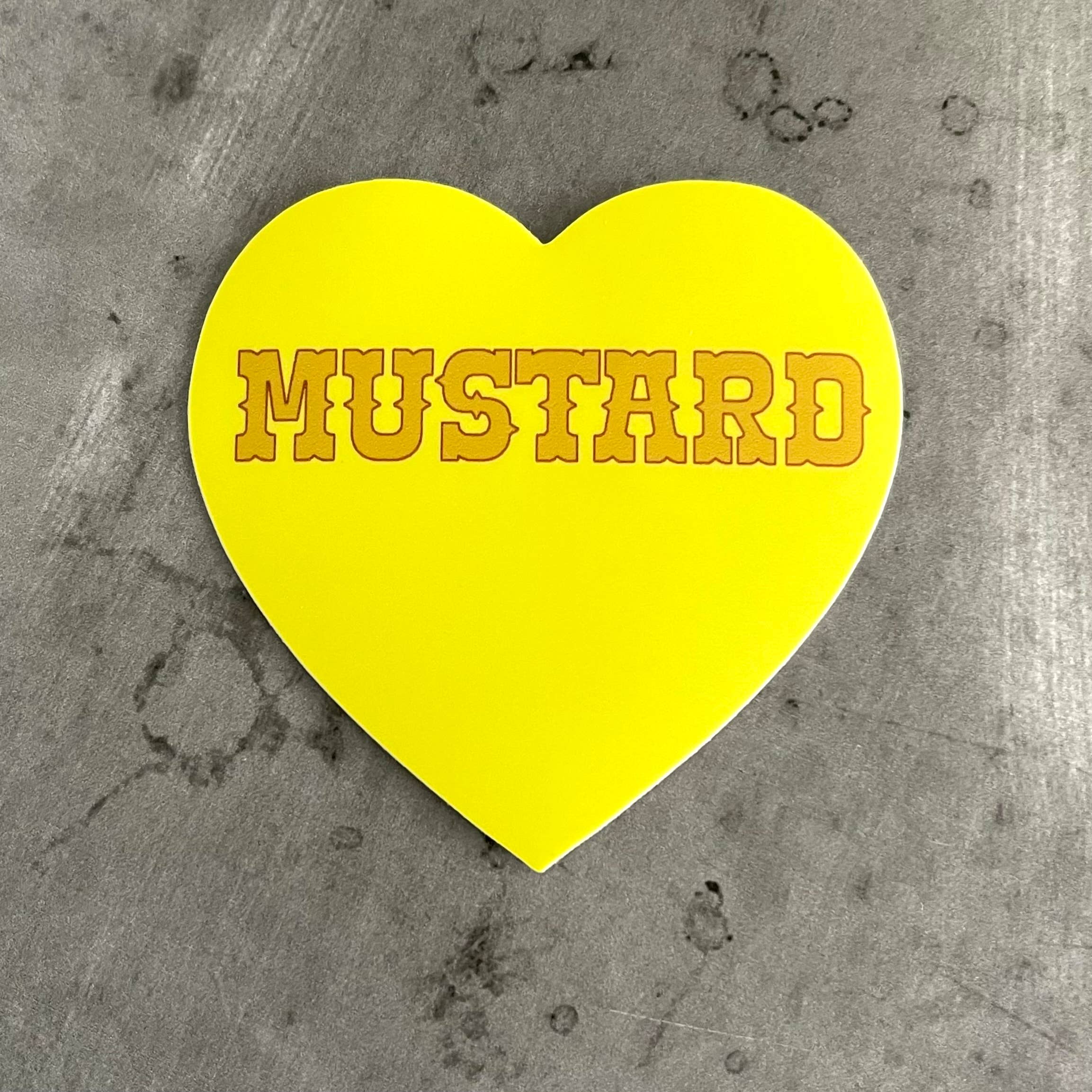 Mustard Heart Sticker