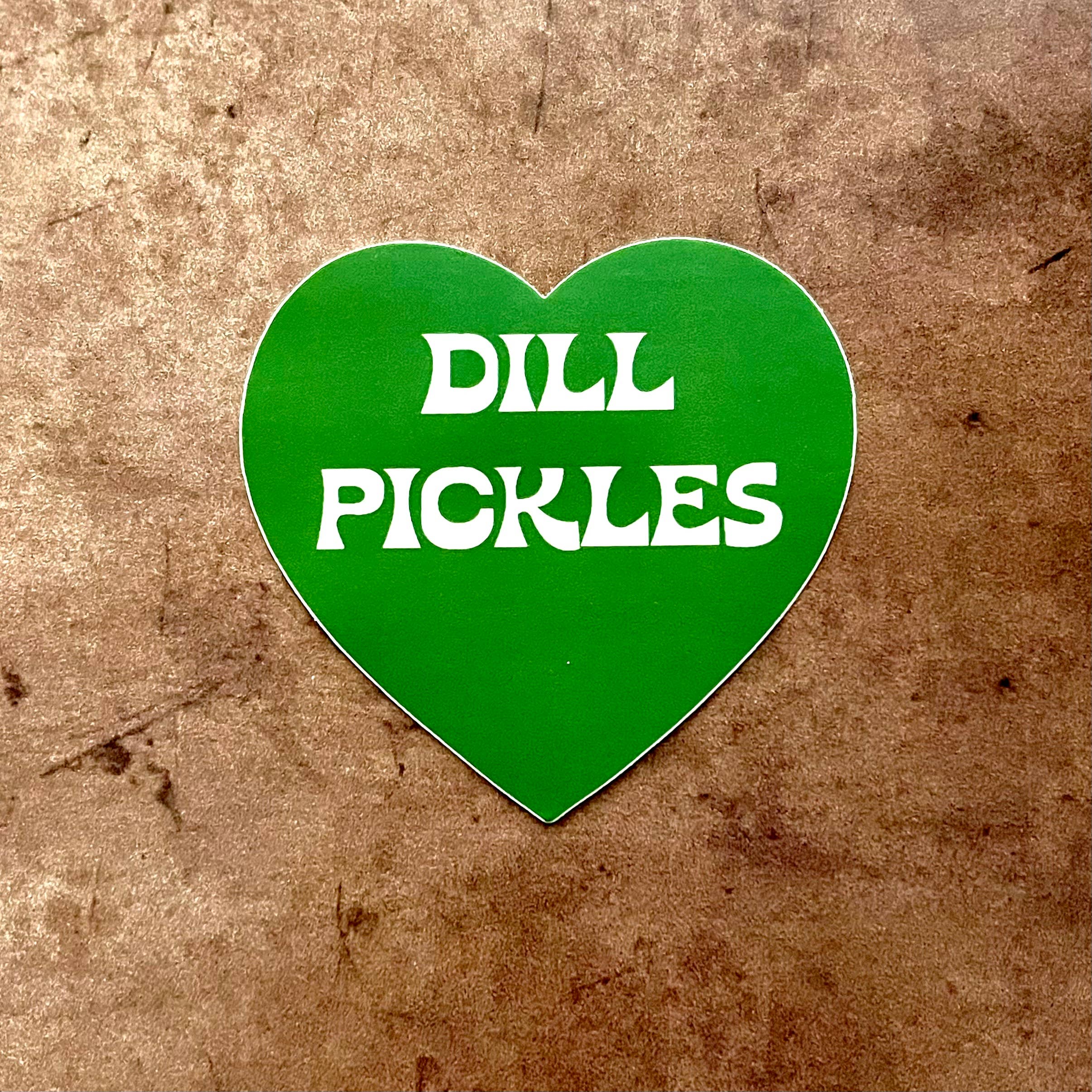 Dill Pickles Heart Sticker