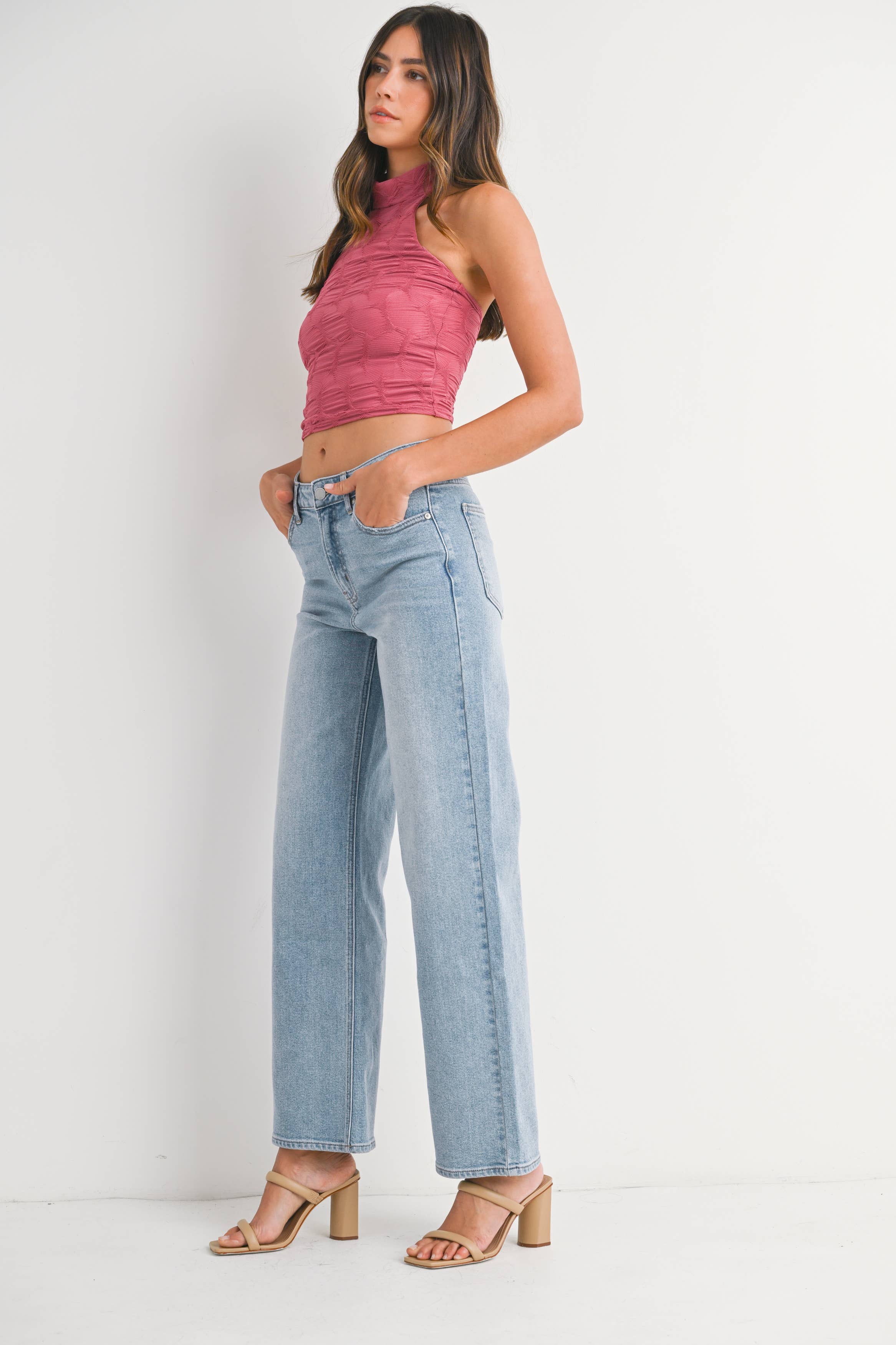 High Rise Straight Jeans