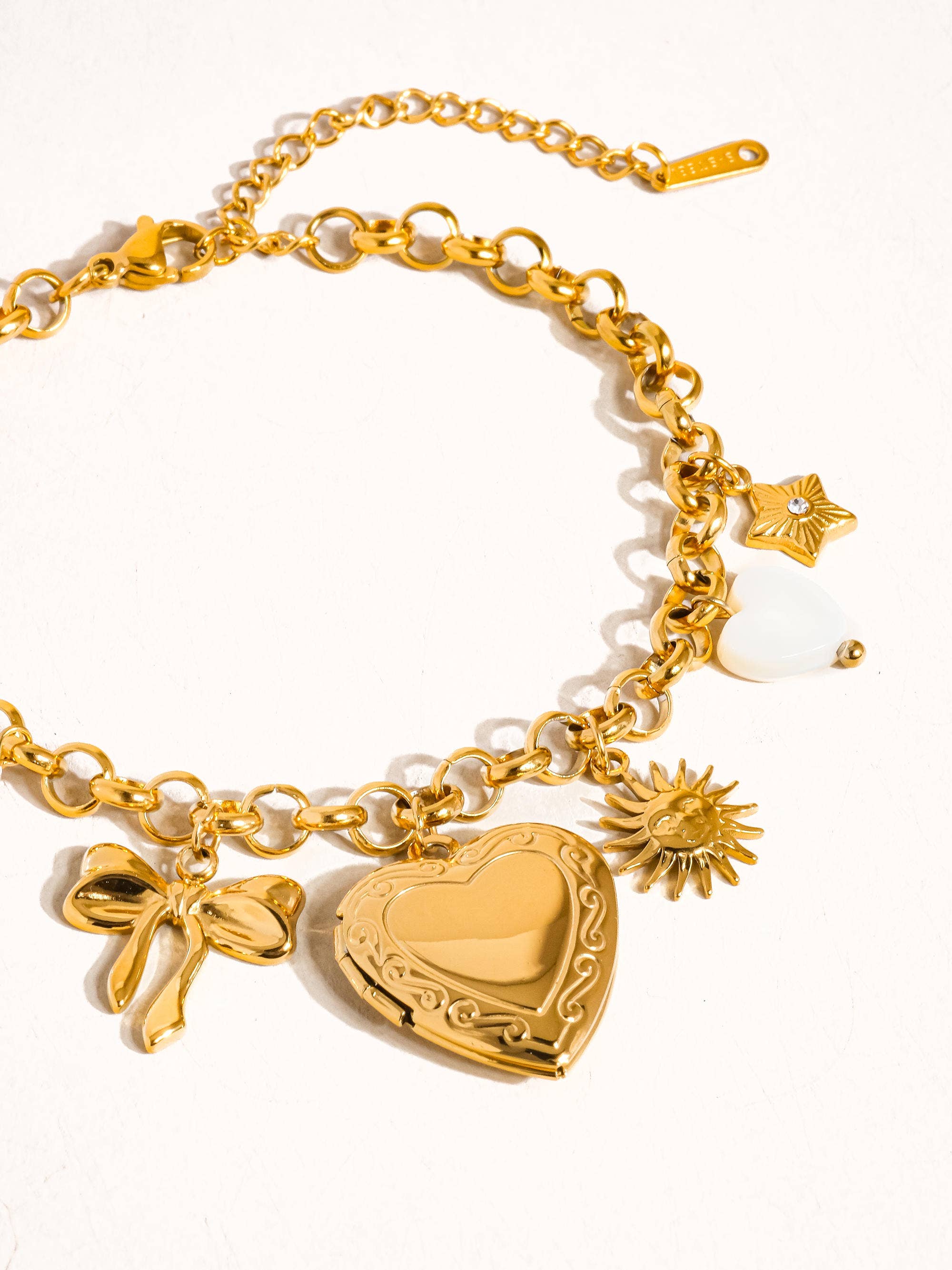 Eydn Heart Locket Charm Bracelet