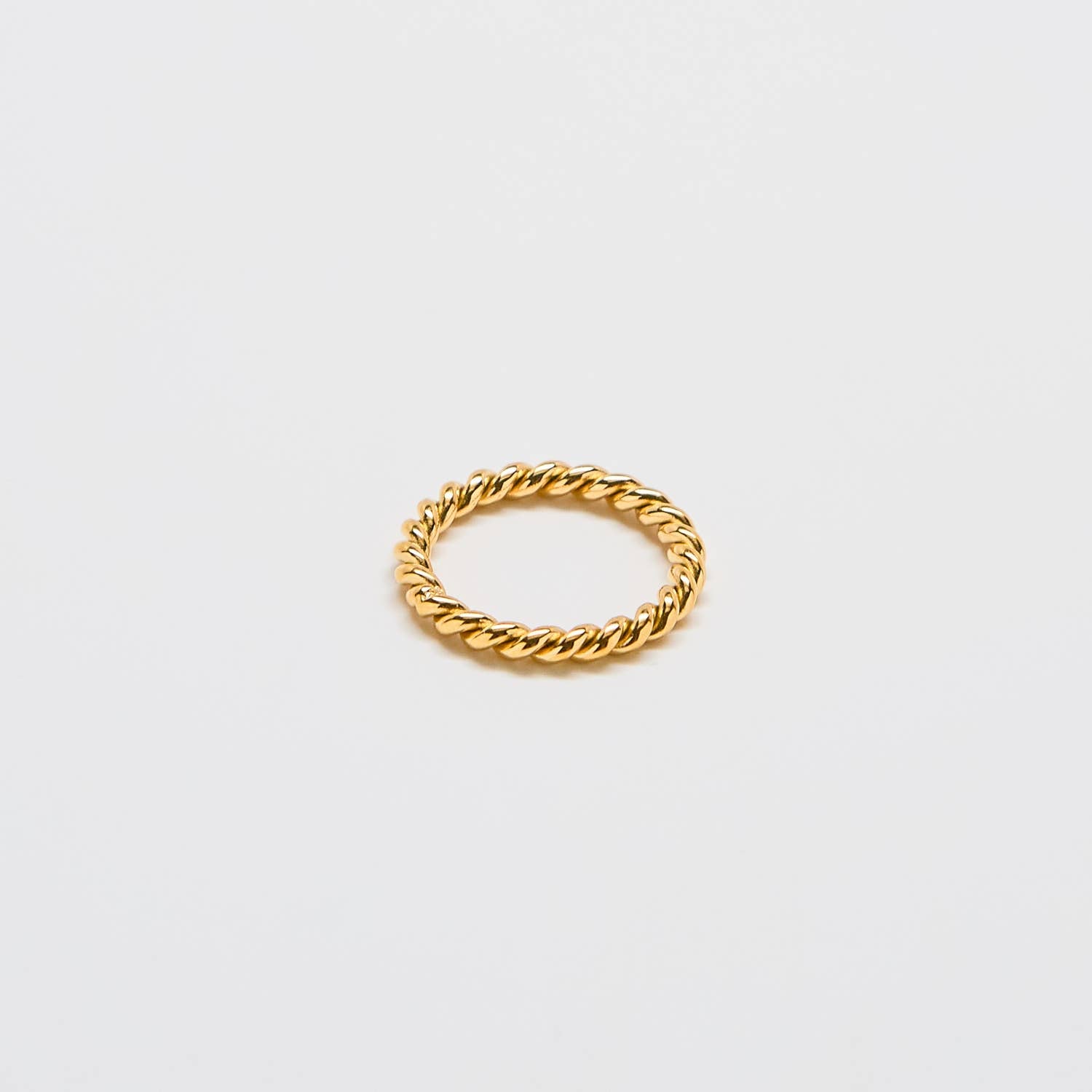 Gold Medium Rope Twist Ring