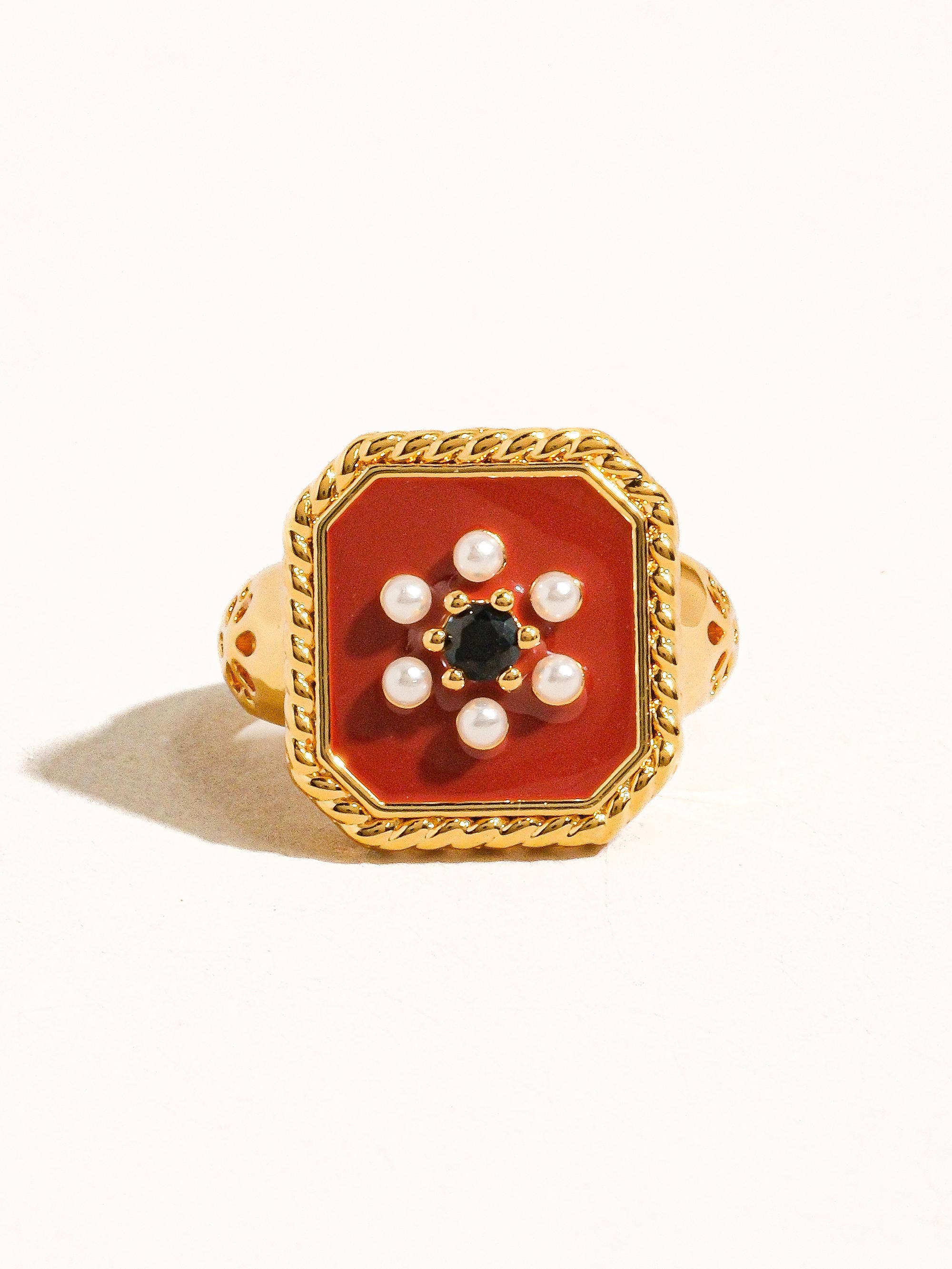 Red Enamel Ring