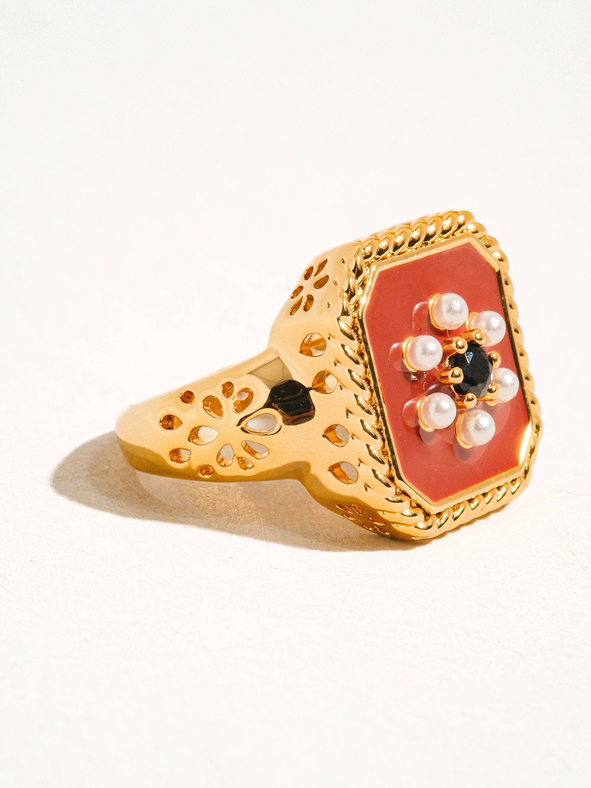 Red Enamel Ring