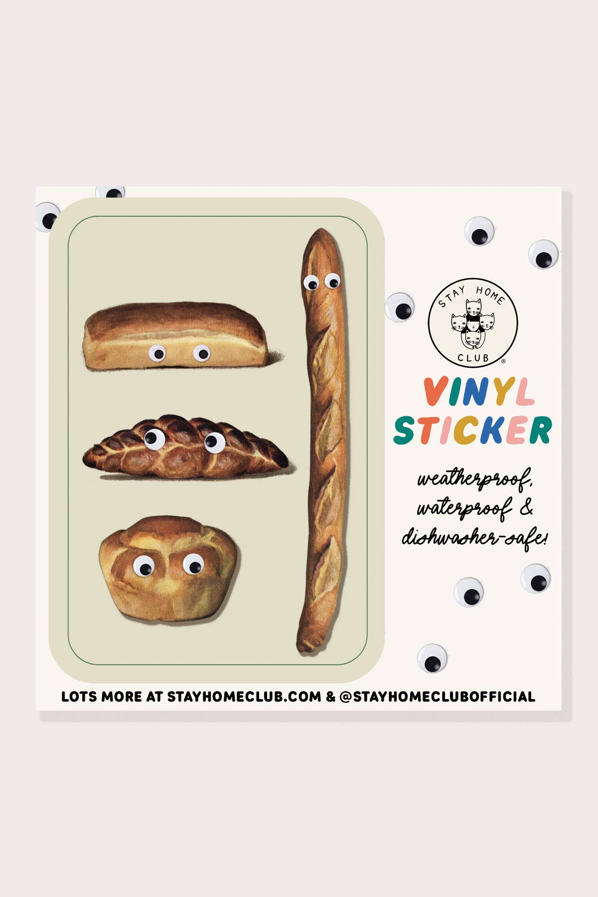 Googly Bread Vinyl Sticker