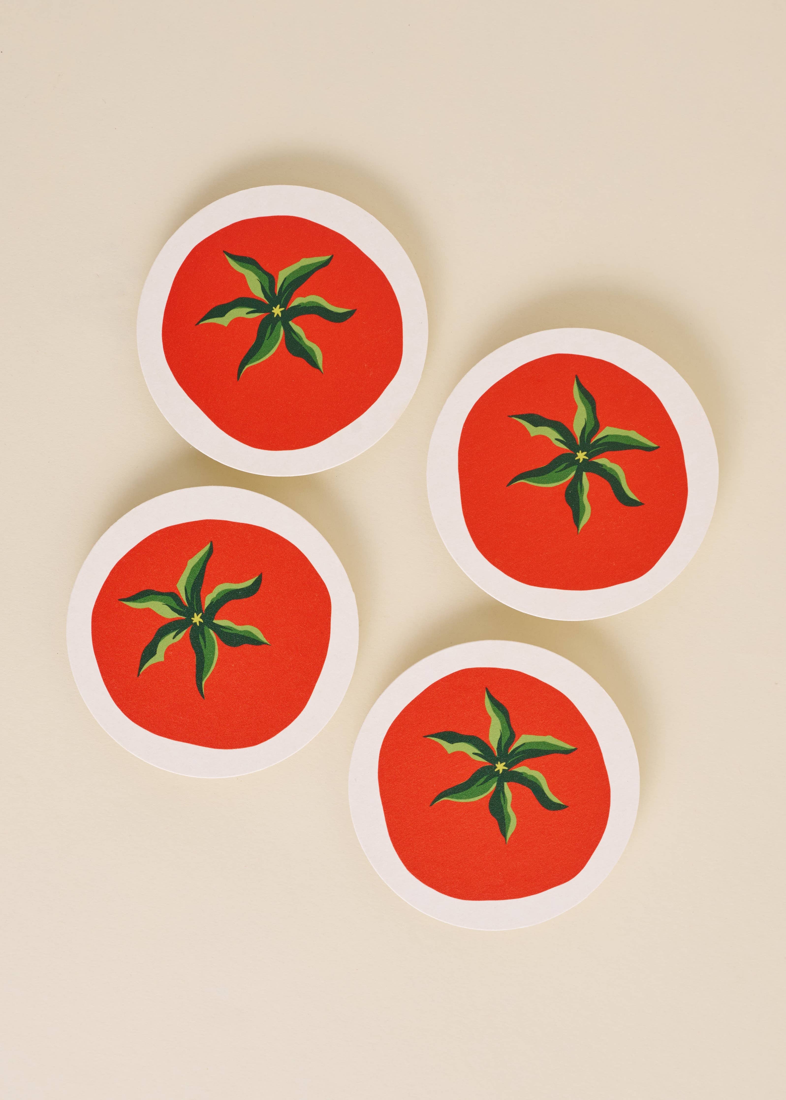 Tomato Coasters - Set of Four