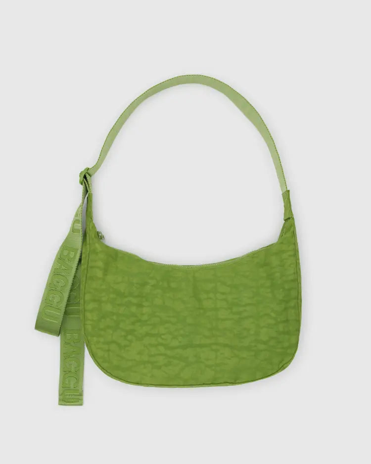 Baggu Medium Nylon Crescent Bag - Green Juice