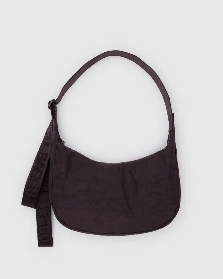 Baggu Medium Nylon Crescent Bag - Chocolate Plum