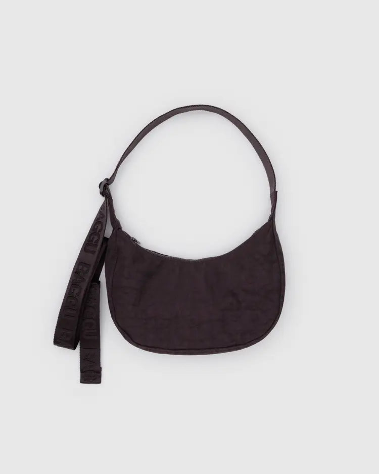 Baggu Small Nylon Crescent Bag - Chocolate Plum