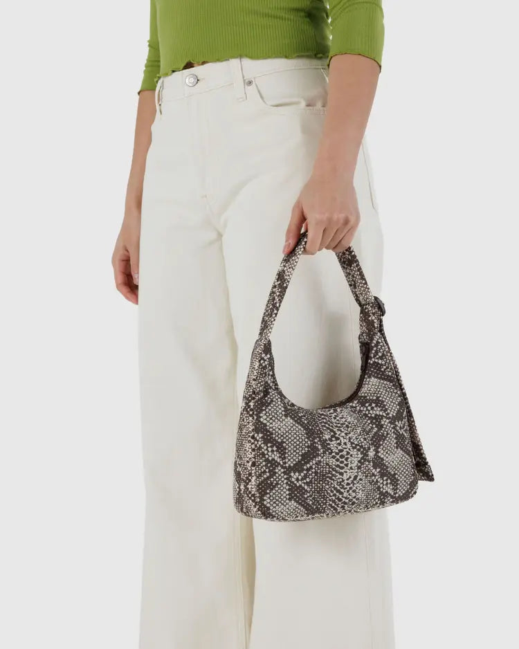 Baggu Mini Nylon Shoulder Bag - Snakeskin