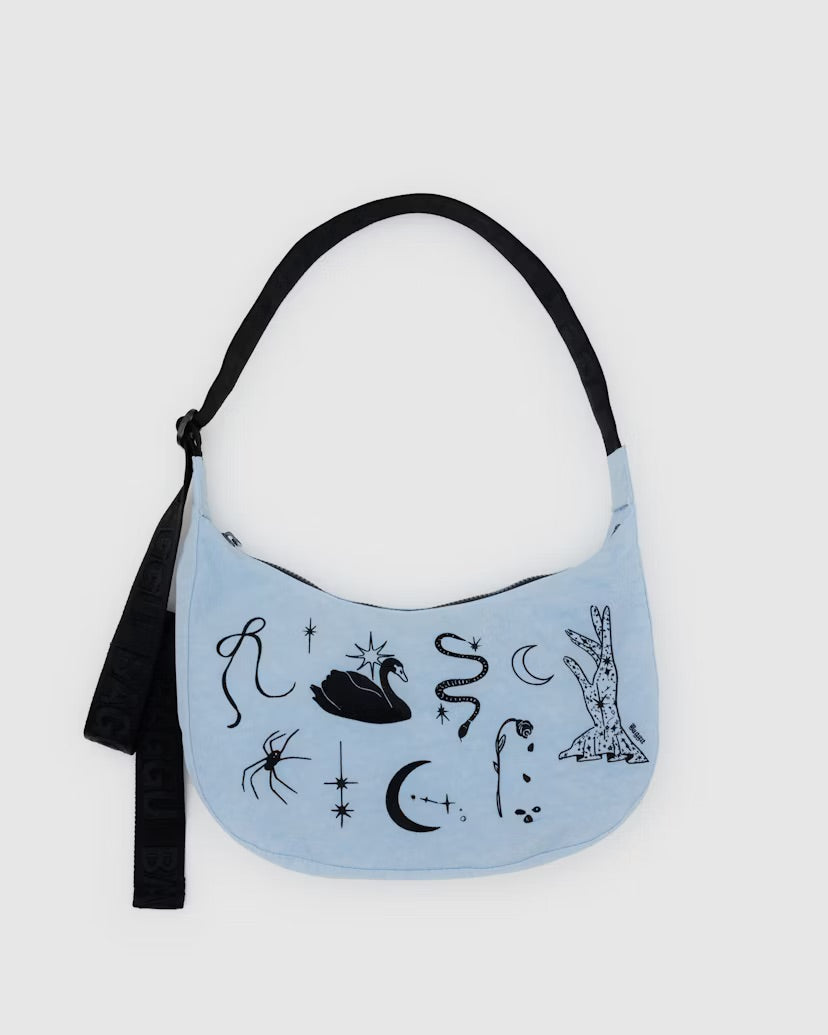 Baggu Medium Nylon Crescent Bag -  Embroidered Ballet Icons